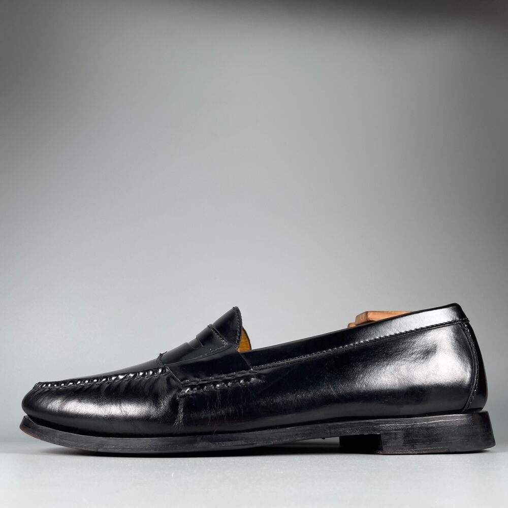 Cole Haan Men's 10.5 M Black Leather Slip On Penny Loafers Dress Shoe Casual GUC